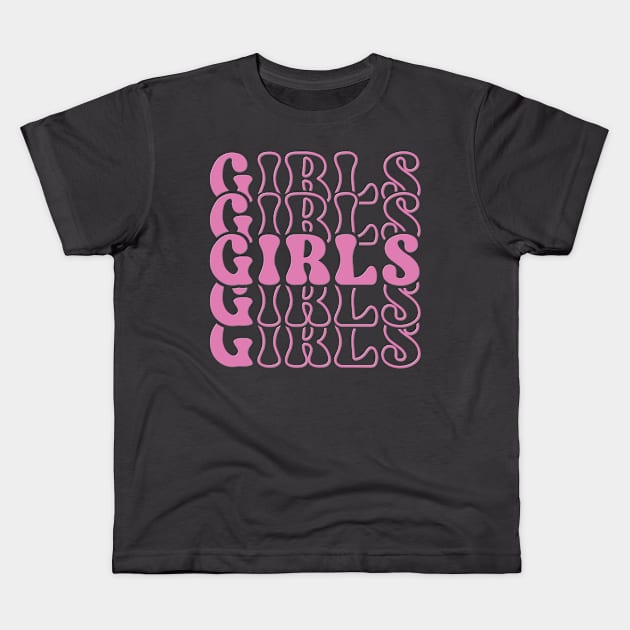 Girls Girls Kids T-Shirt by Retroprints